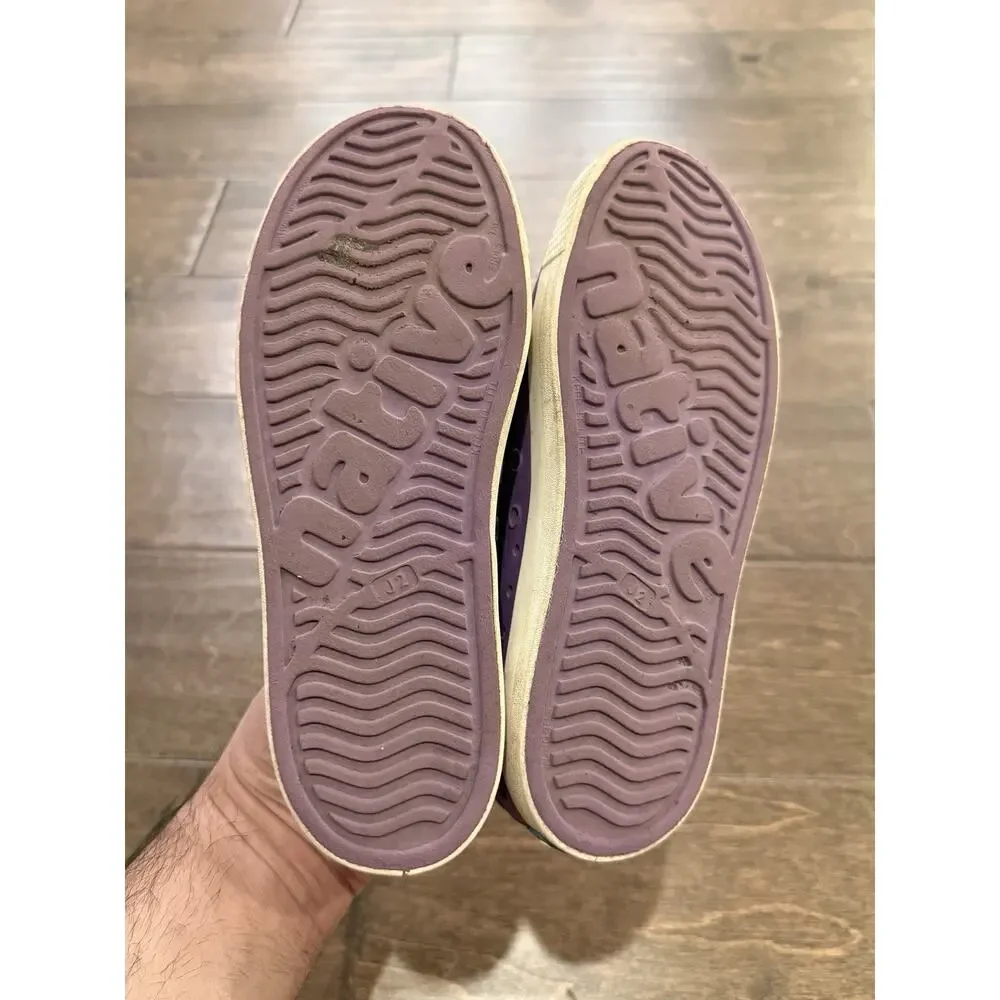 Native Kids Youth Purple Jefferson Water Shoes Slip On Size J2